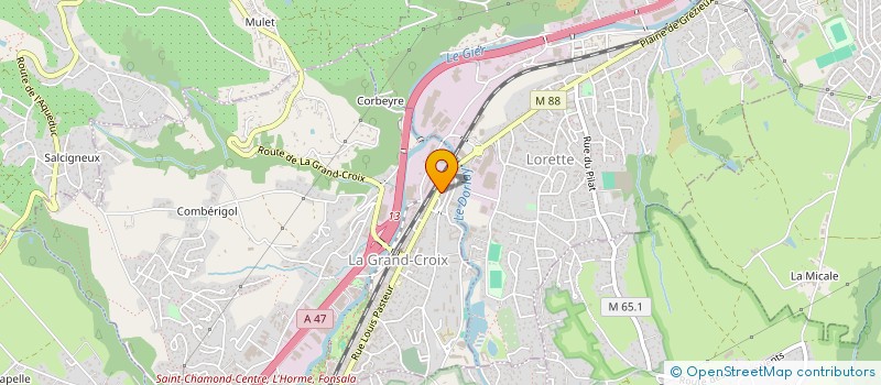 localisation de l'entreprise COPR LE DORLAY  LA GRAND-CROIX