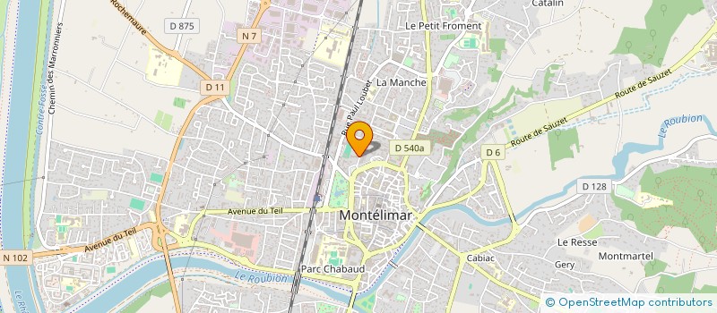 localisation de l'entreprise COPR LE VENDOME  MONTELIMAR