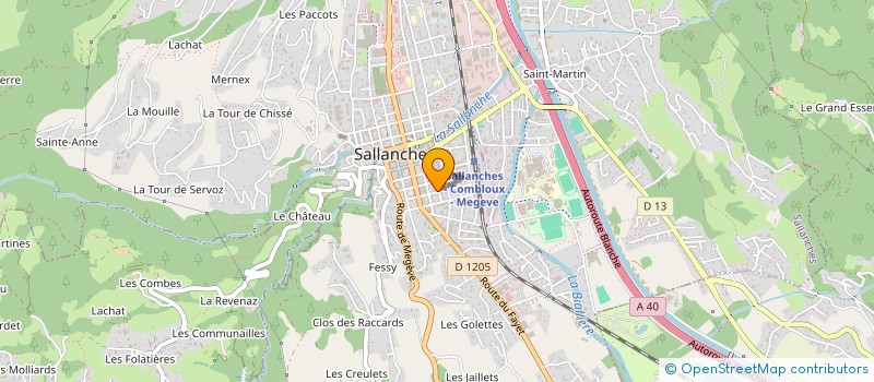 localisation de l'entreprise COPR LES CIMES BLANCHES  SALLANCHES