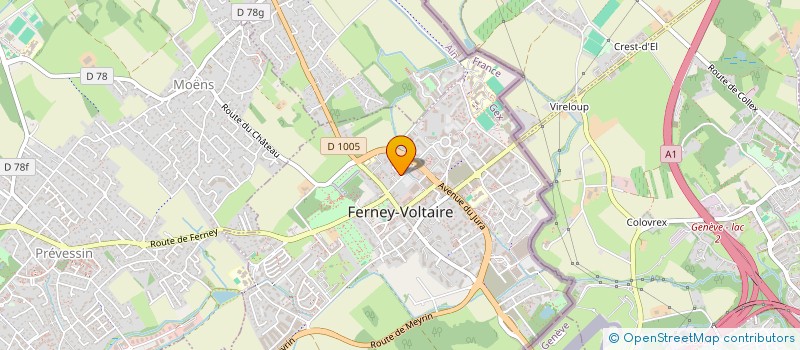 localisation de l'entreprise COPR LES ECRINS à FERNEY-VOLTAIRE