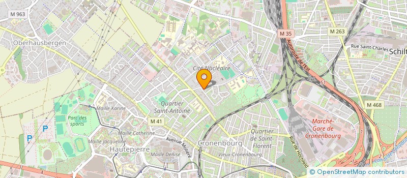 localisation de l'entreprise COPR LES GLYCINES  STRASBOURG