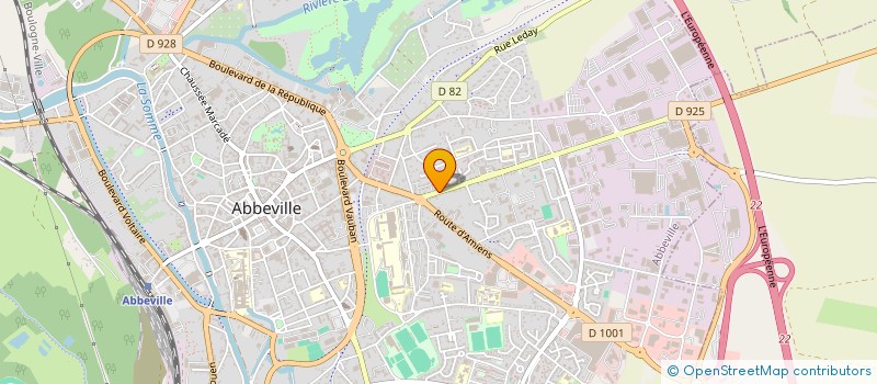 localisation de l'entreprise COPR. LES HAUTS DE LA BOUVAQUE 25 à ABBEVILLE