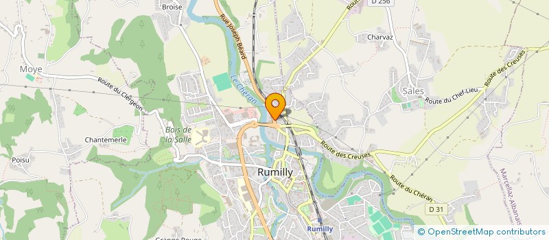 localisation de l'entreprise COPR LES HUTINS DOUZE  RUMILLY