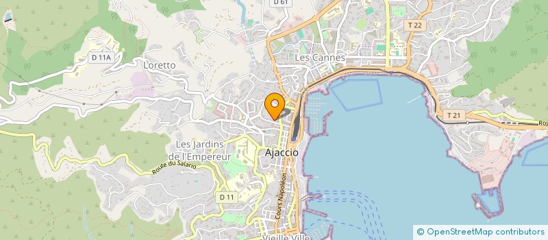 localisation de l'entreprise COPR LES JARDINS DU CENTRE  AJACCIO