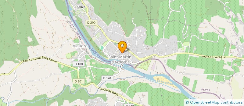 localisation de l'entreprise COPR LES MUSCATS  SAINT-MARTIN-D'ARDECHE