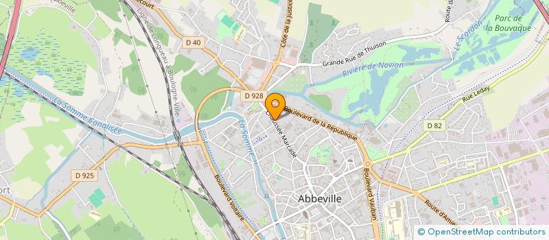 localisation de l'entreprise COPR. LES TERRASSES MARCADE  ABBEVILLE