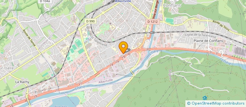 localisation de l'entreprise COPR. MARS  ALBERTVILLE