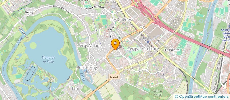 localisation de l'entreprise COPR PARVIS DE LA NOUVELLE PREFECTURE DE CERGY  CERGY