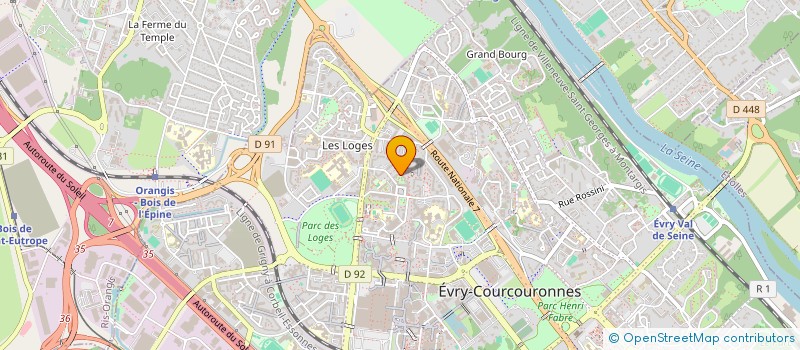 localisation de l'entreprise COPR RES LE MAIL DES POETES 1 91 EVRY  EVRY-COURCOURONNES