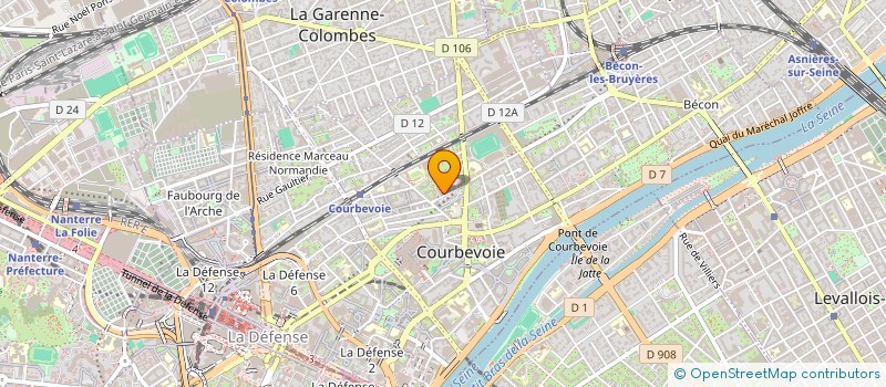 localisation de l'entreprise COPR RES LYS BAGATELLE 9/13 RUE DU PDT KRUGER 92 COURBEVOIE à COURBEVOIE