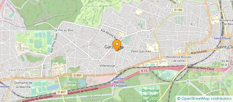 localisation de l'entreprise COPR RESIDENCE FOCH. 25 AV. DU MAL FOCH 92380 GARCHES à GARCHES