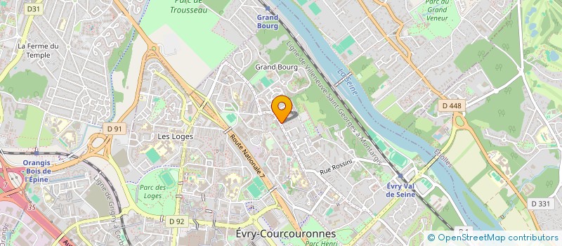 localisation de l'entreprise COPR RESIDENCE LA ROSERAIE 91 EVRY  EVRY-COURCOURONNES