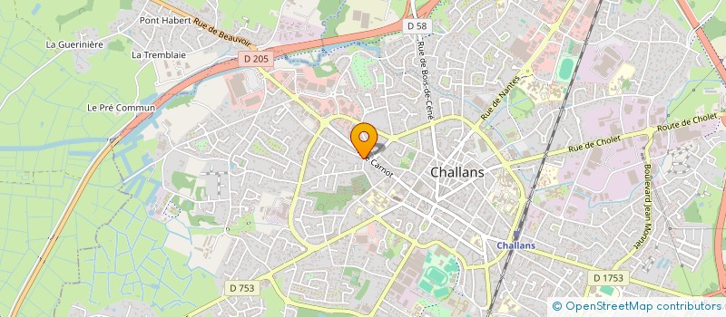 localisation de l'entreprise COPR RESIDENCE LE CHATELET à CHALLANS