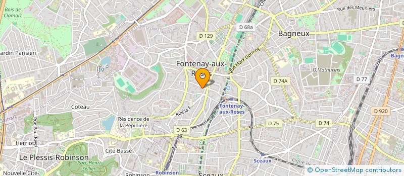 localisation de l'entreprise COPR RESIDENCE LES ORMEAUX à FONTENAY-AUX-ROSES