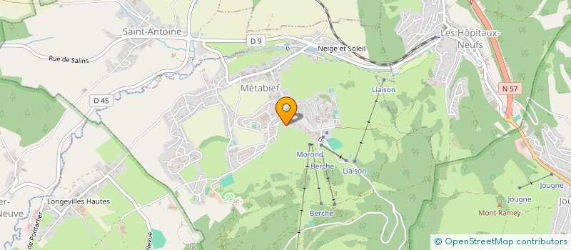 localisation de l'entreprise COPR RESIDENCE MONT D'OR  METABIEF