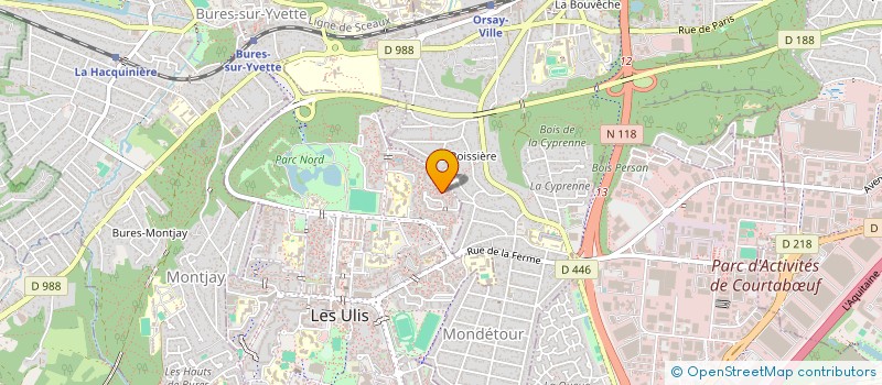 localisation de l'entreprise COPR. RESIDENCELE BOIS DU ROI 1 A 11  LES ULIS
