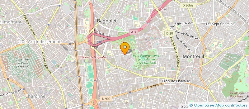 localisation de l'entreprise COPR RUE THERESE ET 23 RUE DESIRE VIENOT  BAGNOLET