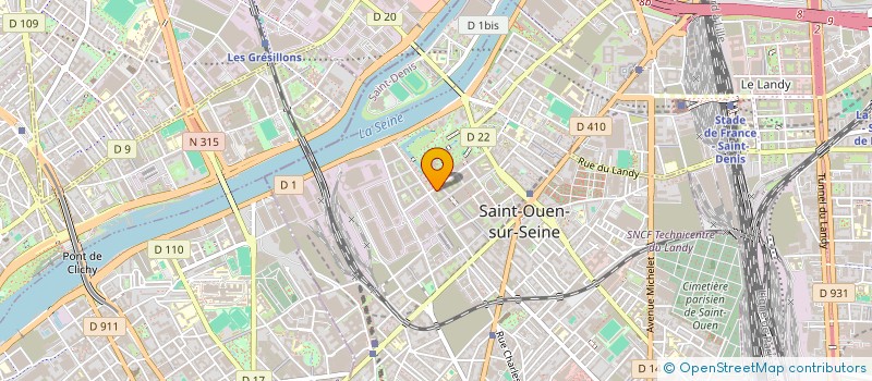 localisation de l'entreprise COPR SDC 27 CLEF DES CHAMPS - 16 FRIDA KAHLO   SAINT-OUEN-SUR-SEINE