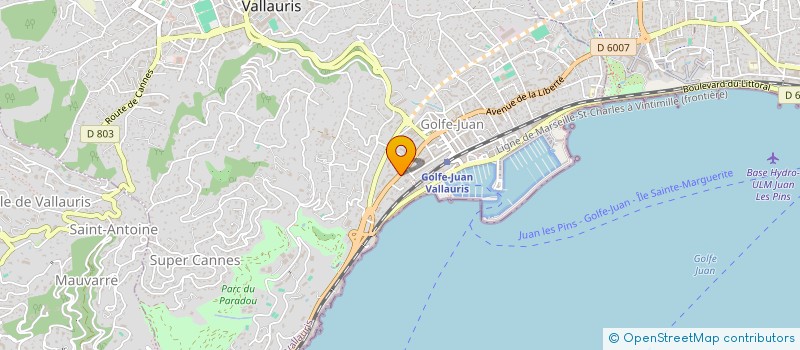 localisation de l'entreprise COPR SDC AMIRAL  VALLAURIS