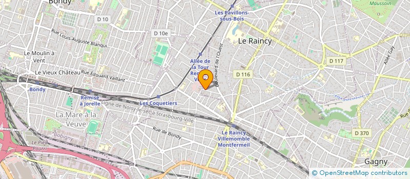 localisation de l'entreprise COPR SDC RESIDENCE LES FOUGERES  LE RAINCY