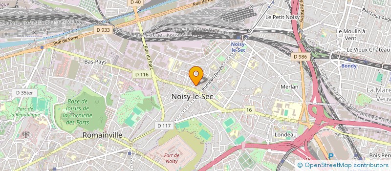 localisation de l'entreprise COPR TRESOR 2 A 6 RUE DES BERGERIES 93 NOISY LE SEC à NOISY-LE-SEC