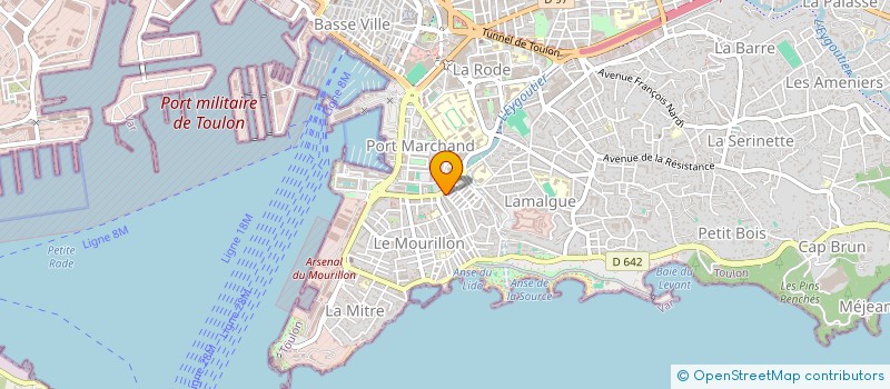 localisation de l'entreprise COPRO  1 RUE CASTILLON  TOULON