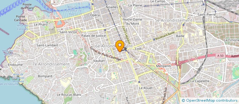 localisation de l'entreprise COPRO 10 RUE LOUIS MAUREL à MARSEILLE