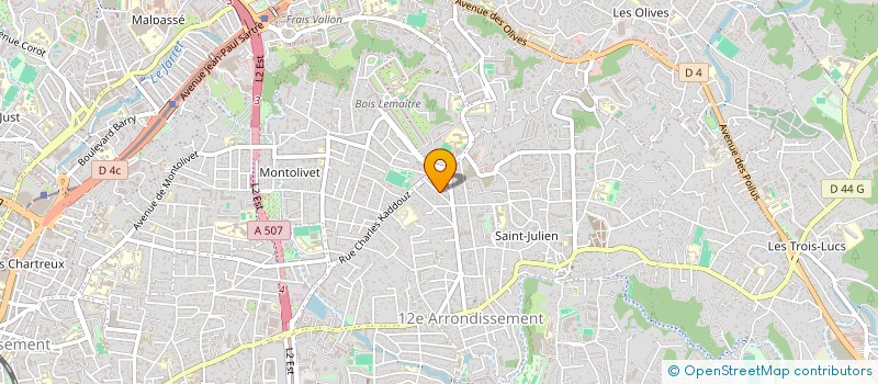 localisation de l'entreprise COPRO 12 BD BOURRELY à MARSEILLE