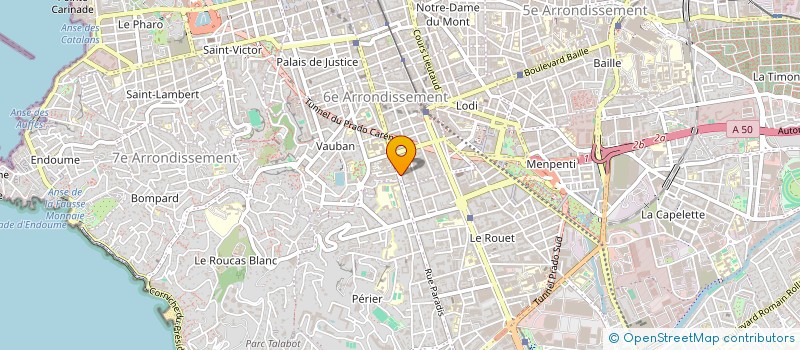 localisation de l'entreprise COPRO 257 RUE PARADIS à MARSEILLE
