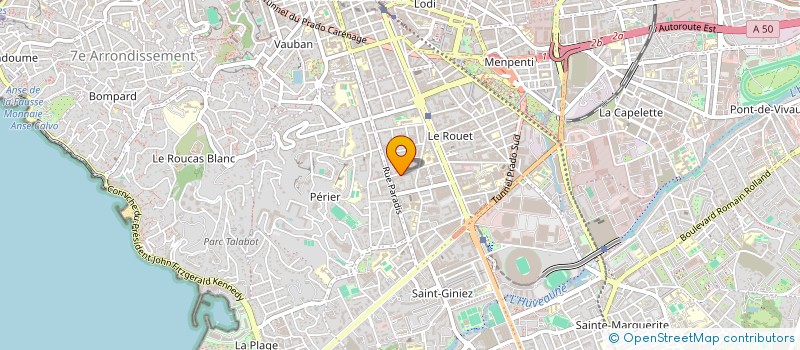 localisation de l'entreprise COPRO 29 BD LORD DUVEEN  MARSEILLE