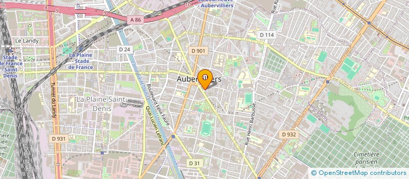 localisation de l'entreprise COPRO 2A à AUBERVILLIERS
