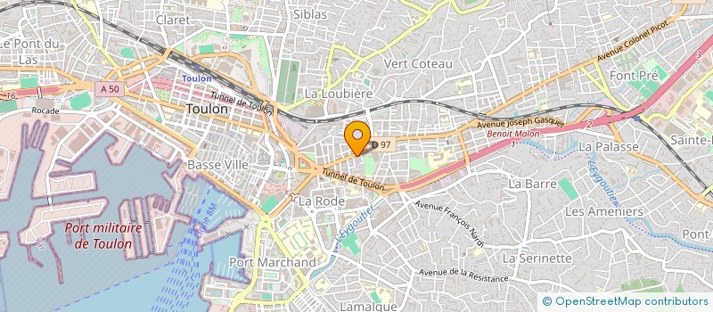 localisation de l'entreprise COPRO  TOULON