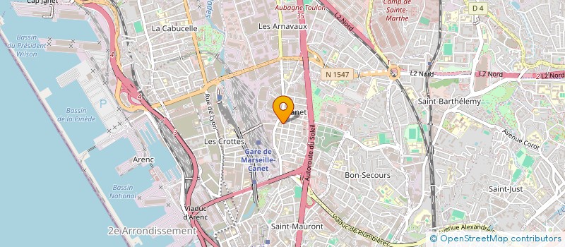 localisation de l'entreprise COPRO 41 BD BARBES à MARSEILLE