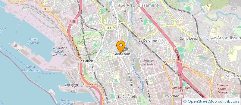 localisation de l'entreprise COPRO 48 RTE DE ST LOUIS  MARSEILLE