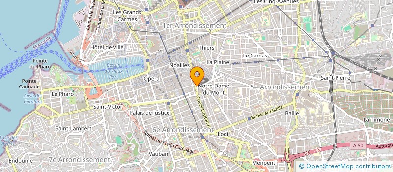 localisation de l'entreprise COPRO 51 CRS LIEUTAUD à MARSEILLE