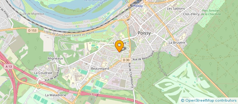 localisation de l'entreprise COPRO 7 AV MICHEL DE L'HOSPITAL  78 POISSY  POISSY