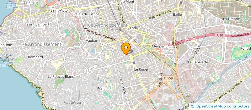localisation de l'entreprise COPRO 7 RUE FARGES à MARSEILLE