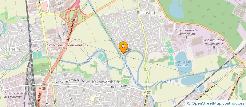 localisation de l'entreprise COPRO AZUR  REICHSTETT