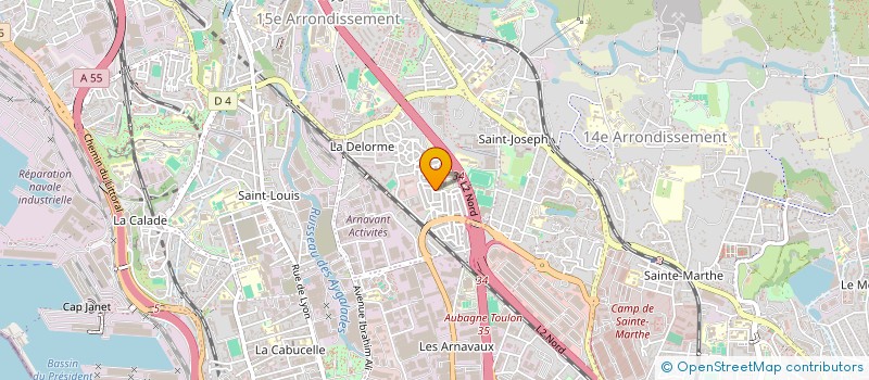 localisation de l'entreprise COPRO CASTORS DE SERVIERES  MARSEILLE 15EME
