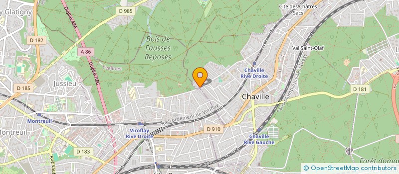 localisation de l'entreprise COPRO DU 52 RUE DES PETITS BOIS 92370 à CHAVILLE
