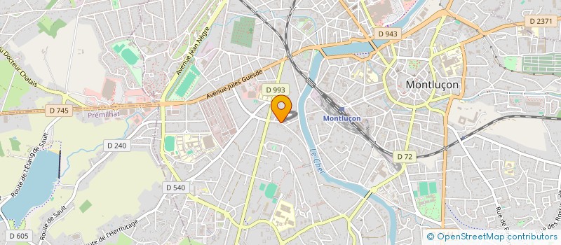 localisation de l'entreprise COPRO ENSEMBLE SICLEM à MONTLUCON