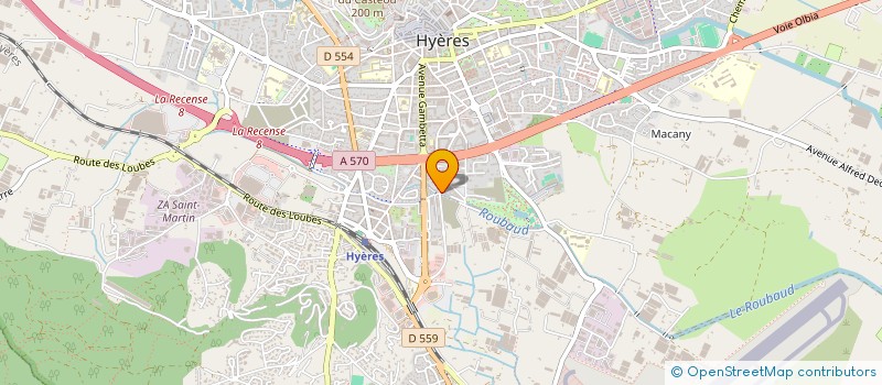 localisation de l'entreprise COPRO FONTANGE 6 ET 12 à HYERES