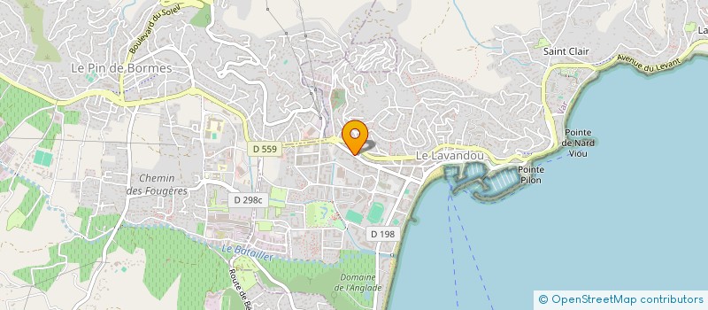 localisation de l'entreprise COPRO GRAND LARGE LAVANDOU à LE LAVANDOU
