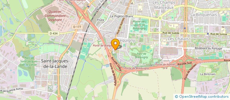 localisation de l'entreprise COPRO IM 2-10 SQ DU BOBERIL-1-5 MENOU  RENNES