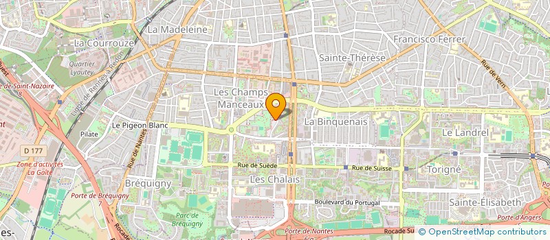 localisation de l'entreprise COPRO IM 36-37 SQUARE DES HAUTES CHALAIS  RENNES