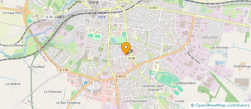 localisation de l'entreprise COPRO IM. 5, RUE DU MEE  VITRE