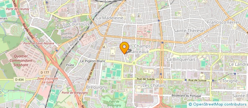 localisation de l'entreprise COPRO IM 75 RUE LEGUEN DE KERANGAL  RENNES