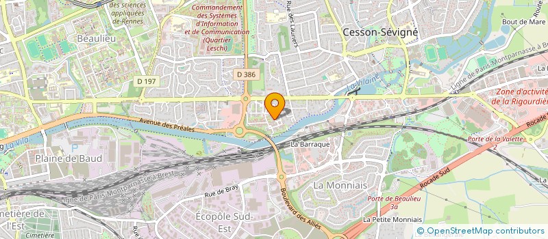 localisation de l'entreprise COPRO IM LES IRIS II - BAT A & B  CESSON-SEVIGNE