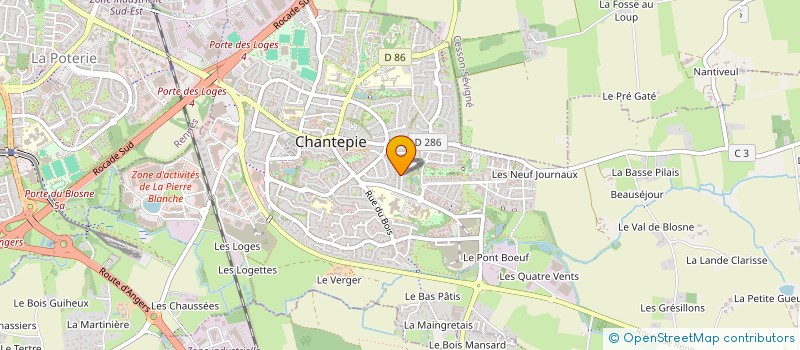 localisation de l'entreprise COPRO IM STRADIVARIUS 30 A 36 RUE MOZART  CHANTEPIE