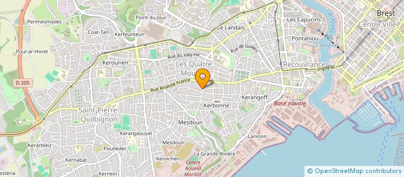 localisation de l'entreprise COPRO IMM 15 RUE DOCTEUR GESTIN à BREST